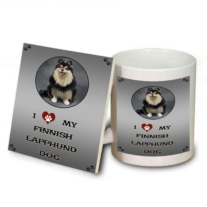 I Love My Finnish Lapphund Dog Mug and Coaster Set