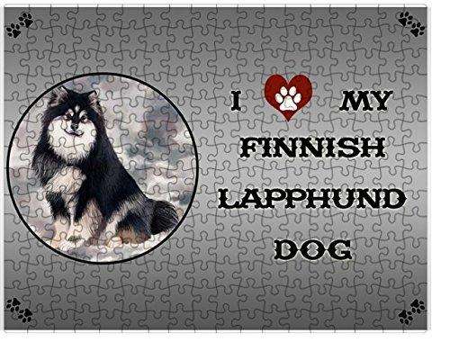 I Love My Finnish Lapphund Dog Puzzle with Photo Tin