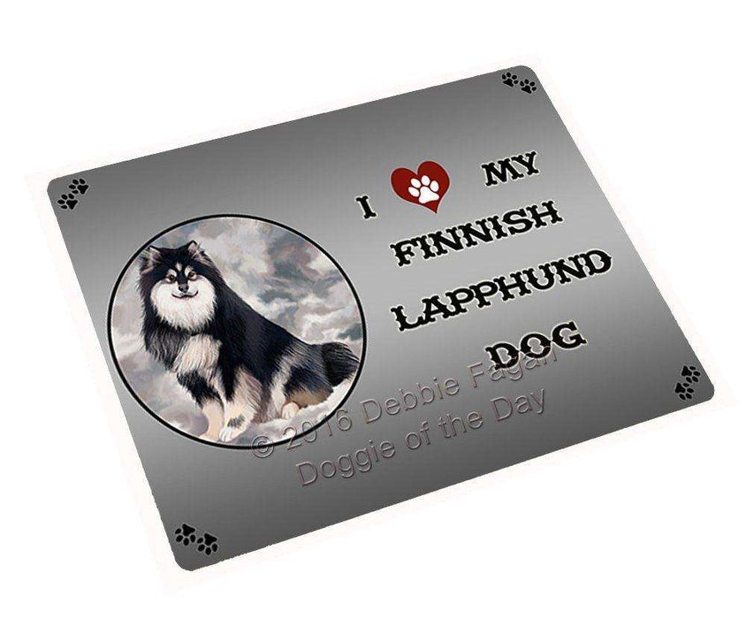 I Love My Finnish Lapphund Dog Tempered Cutting Board