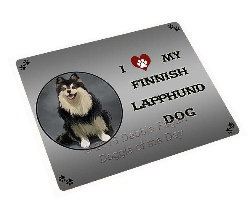 I Love My Finnish Lapphund Dog Tempered Cutting Board