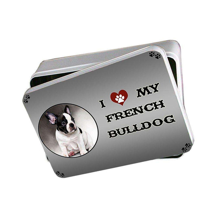 I Love My French Bulldog Photo Storage Tin