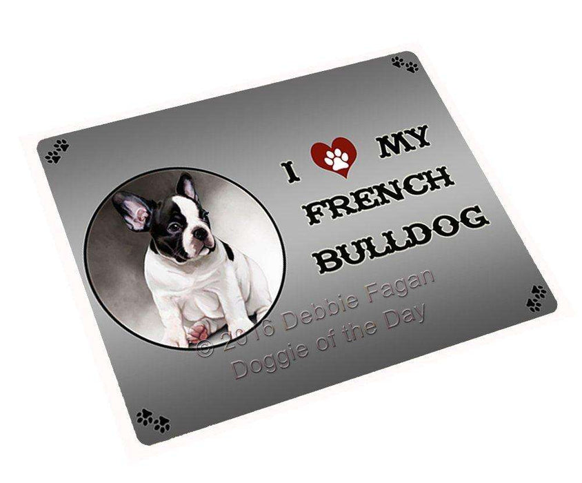 I Love My French Bulldog Tempered Cutting Board