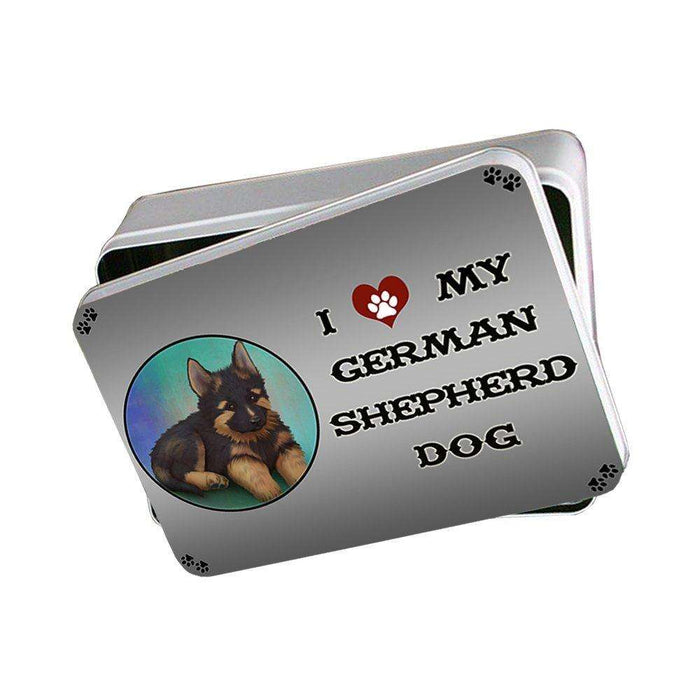 I Love My German Shepherd Dog Photo Storage Tin