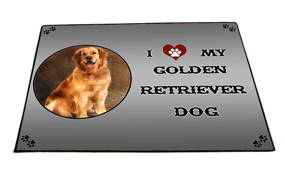 I Love My Golden Retriever Dog Indoor/Outdoor Floormat