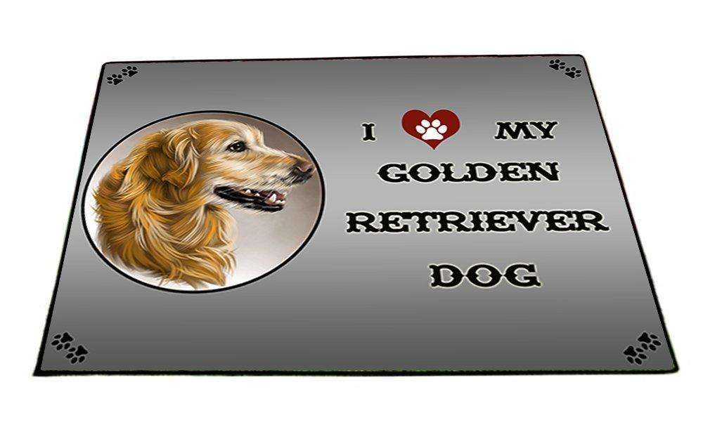 I Love My Golden Retriever Dog Indoor/Outdoor Floormat