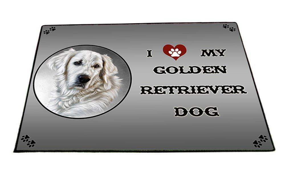 I Love My Golden Retriever Dog Indoor/Outdoor Floormat