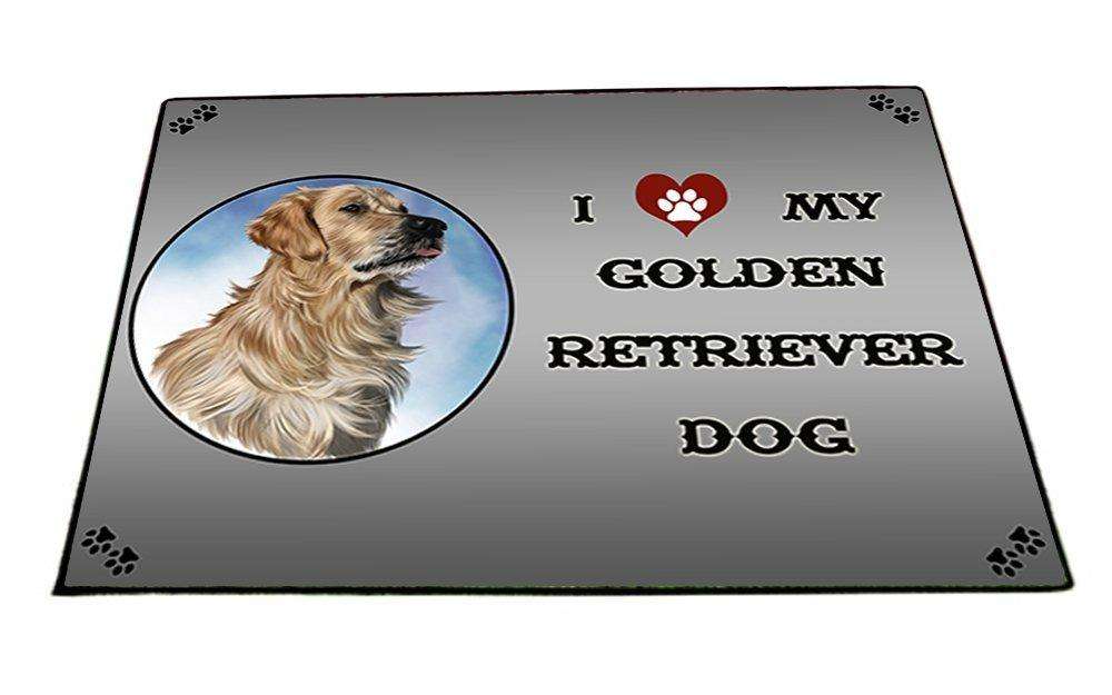 I Love My Golden Retriever Dog Indoor/Outdoor Floormat