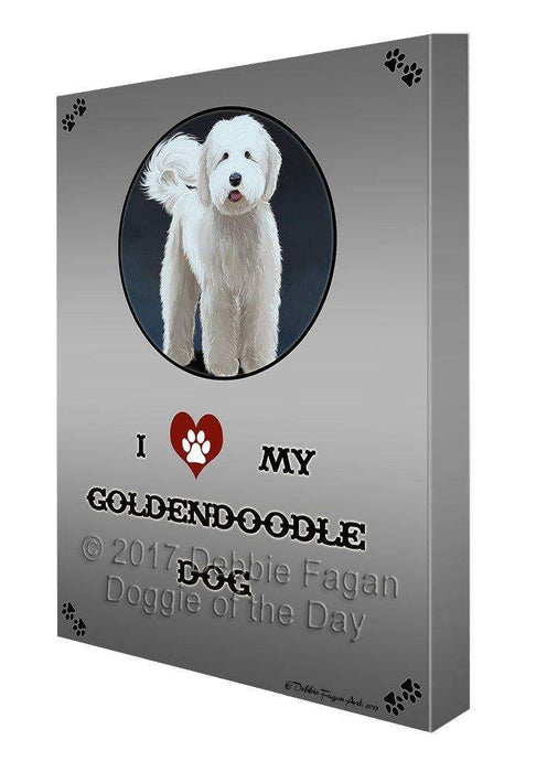 I Love My Goldendoodle Dog Canvas Wall Art D310