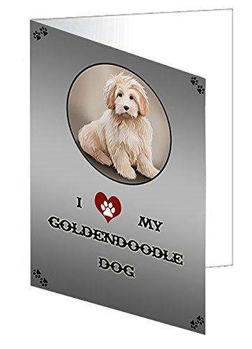 I love My Goldendoodle Dog Handmade Artwork Assorted Pets Greeting Cards and Note Cards with Envelopes for All Occasions and Holiday Seasons