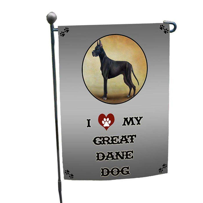 I Love My Great Dane Dog Garden Flag