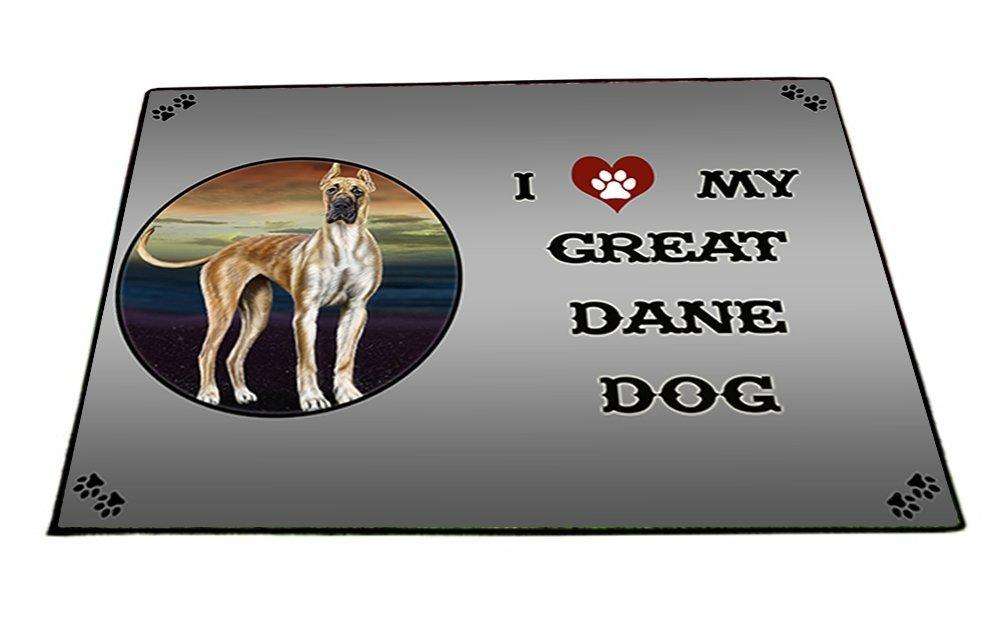 I Love My Great Dane Dog Indoor/Outdoor Floormat