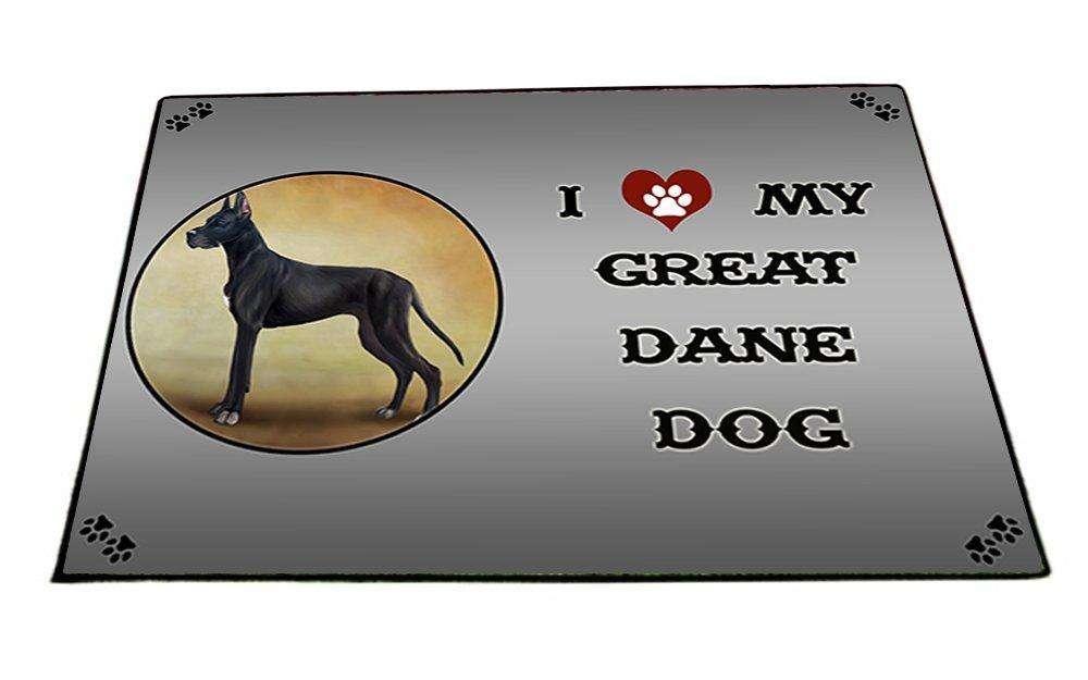 I Love My Great Dane Dog Indoor/Outdoor Floormat