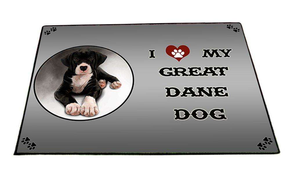 I Love My Great Dane Dog Indoor/Outdoor Floormat
