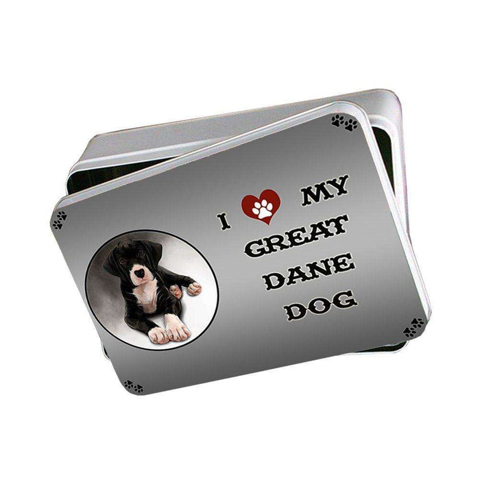 I Love My Great Dane Dog Photo Storage Tin