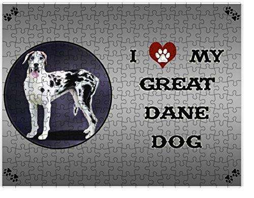 I Love My Great Dane Dog Puzzle with Photo Tin