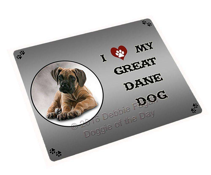 I Love My Great Dane Puppy Dog Large Refrigerator / Dishwasher Magnet
