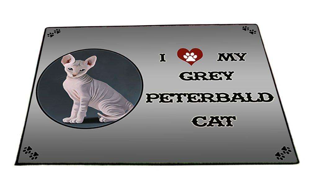 I Love My Grey Peterbald Cat Indoor/Outdoor Floormat