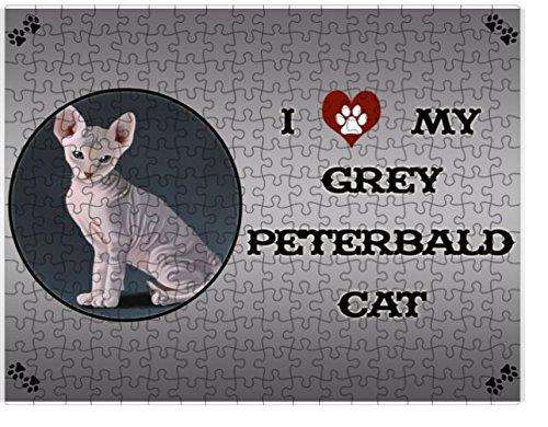 I Love My Grey Peterbald Cat Puzzle