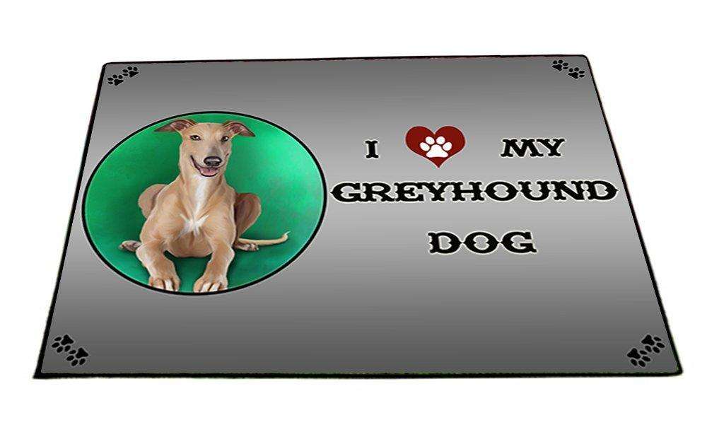 I Love My Greyhound Dog Indoor/Outdoor Floormat