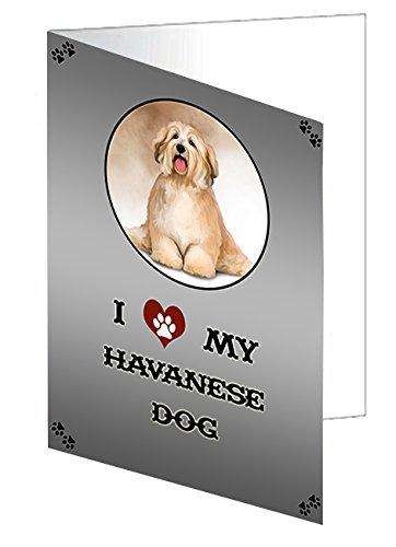 I love My Havanese Dog Handmade Artwork Assorted Pets Greeting Cards and Note Cards with Envelopes for All Occasions and Holiday Seasons