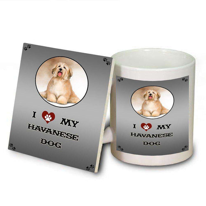 I Love My Havanese Dog Mug and Coaster Set