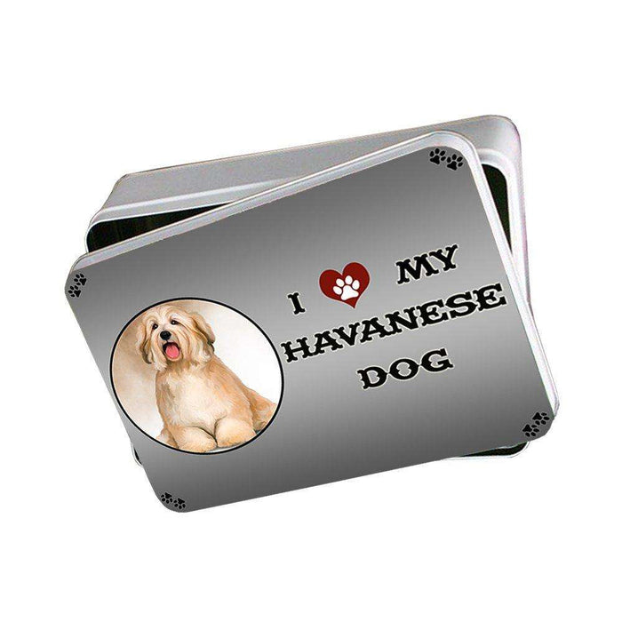 I Love My Havanese Dog Photo Storage Tin