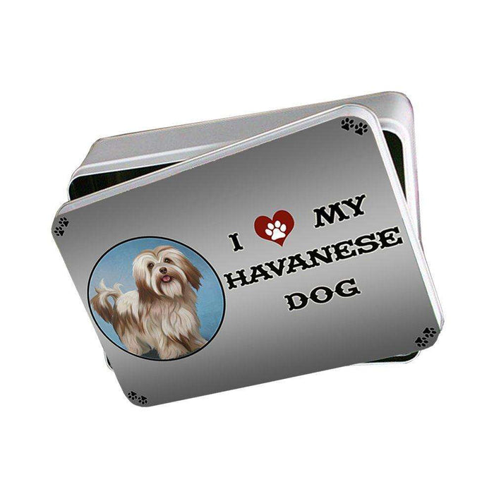 I Love My Havanese Dog Photo Storage Tin