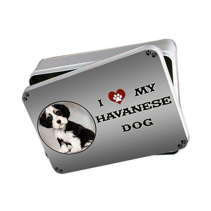 I Love My Havanese Dog Photo Storage Tin