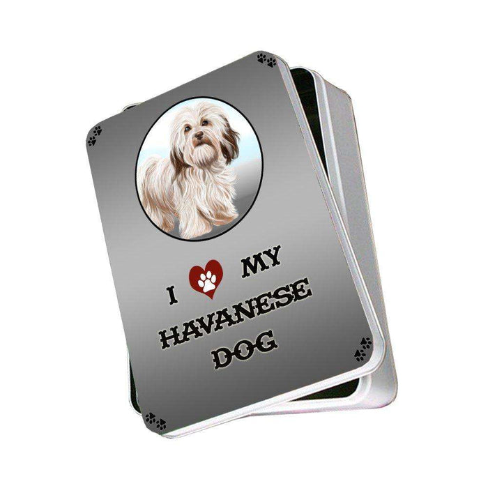 I Love My Havanese Dog Photo Storage Tin