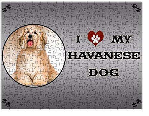 I Love My Havanese Dog Puzzle with Photo Tin