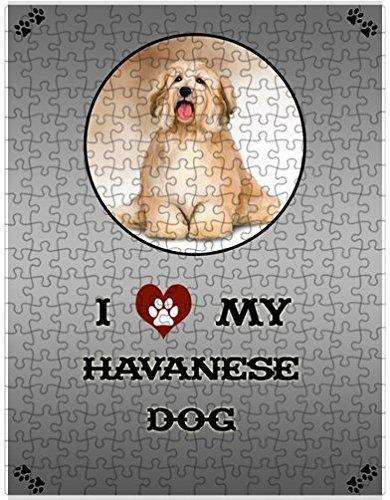I Love My Havanese Dog Puzzle with Photo Tin