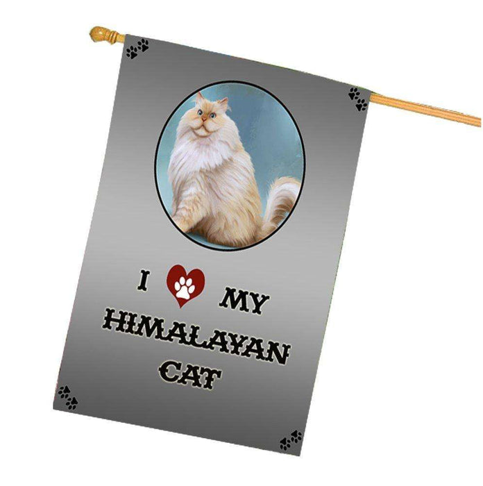 I Love My Himalayan Cat House Flag