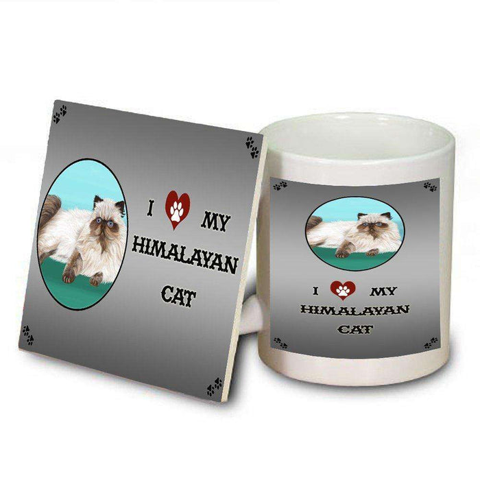 I Love My Himalayan Cat Mug and Coaster Set