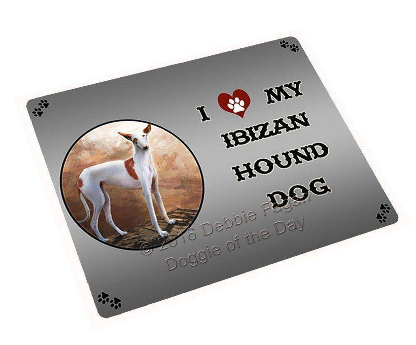 I Love My Ibizan Hound Dog Art Portrait Print Woven Throw Sherpa Plush Fleece Blanket