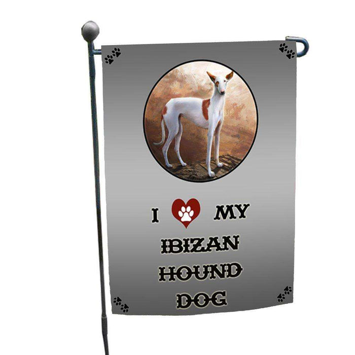 I Love My Ibizan Hound Dog Garden Flag