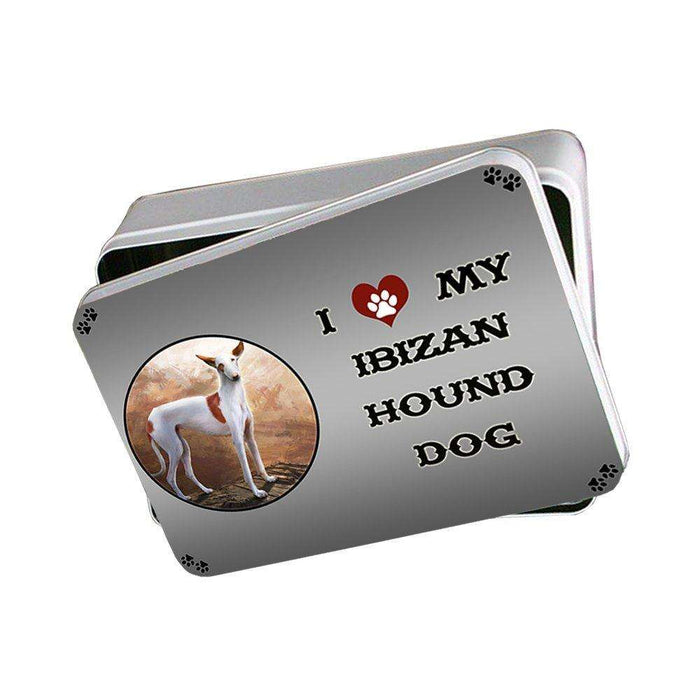 I Love My Ibizan Hound Dog Photo Storage Tin