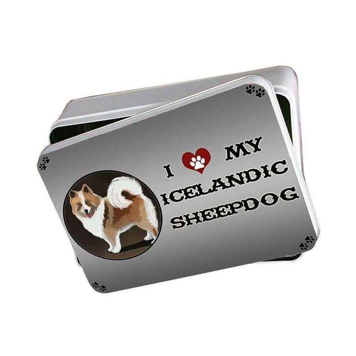 I Love My Icelandic Sheepdog Photo Storage Tin