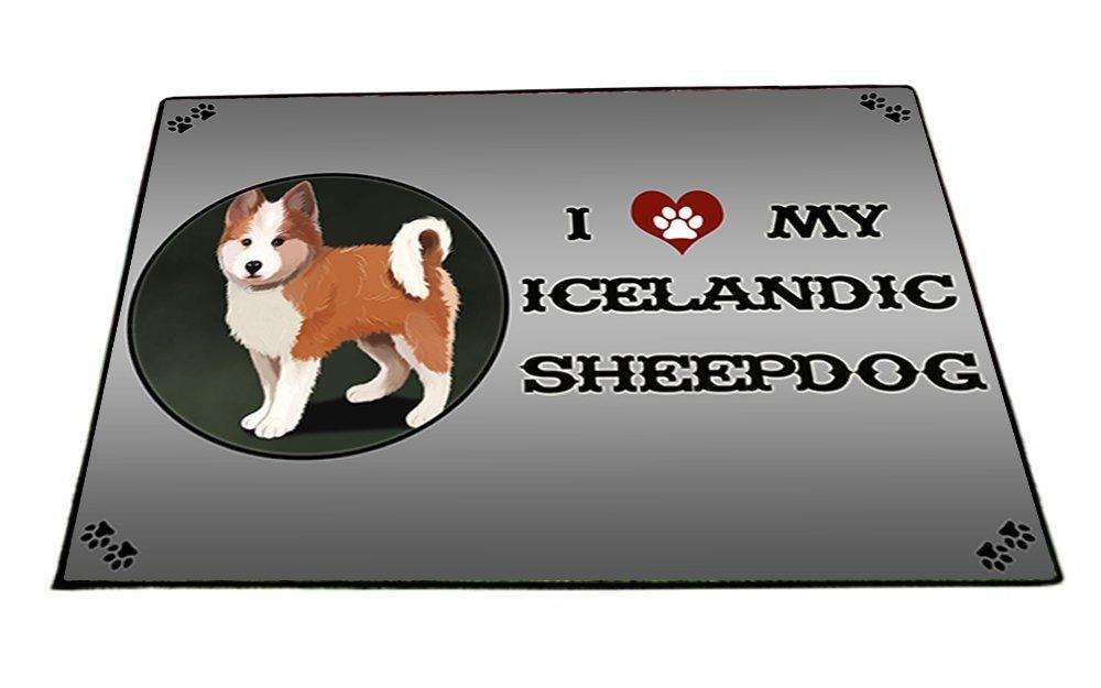 I Love My Icelandic Sheepdog Puppy Dog Indoor/Outdoor Floormat