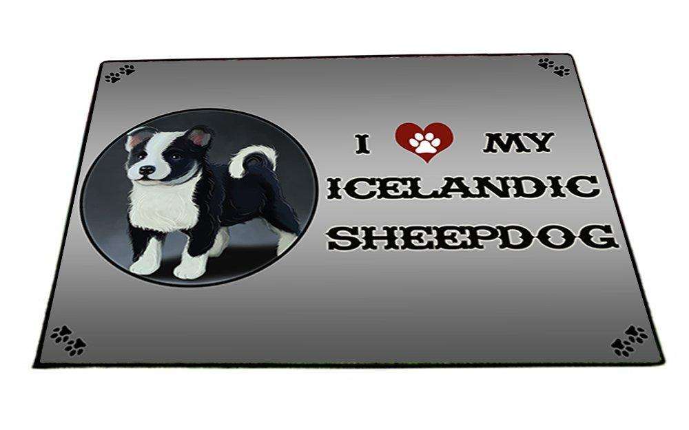 I Love My Icelandic Sheepdog Puppy Dog Indoor/Outdoor Floormat