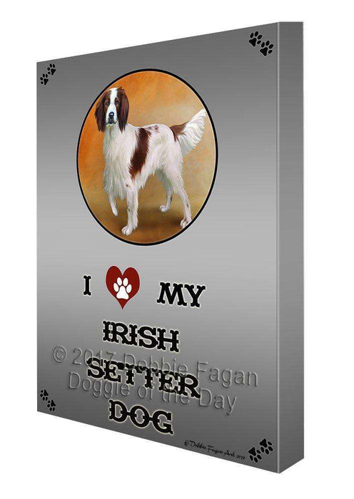 I Love My Irish Setter Dog Canvas Wall Art D333