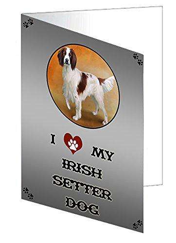 I love My Irish Setter Dog Handmade Artwork Assorted Pets Greeting Cards and Note Cards with Envelopes for All Occasions and Holiday Seasons