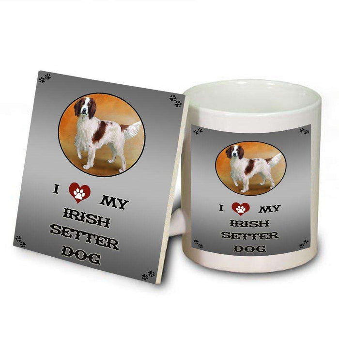 I Love My Irish Setter Dog Mug and Coaster Set