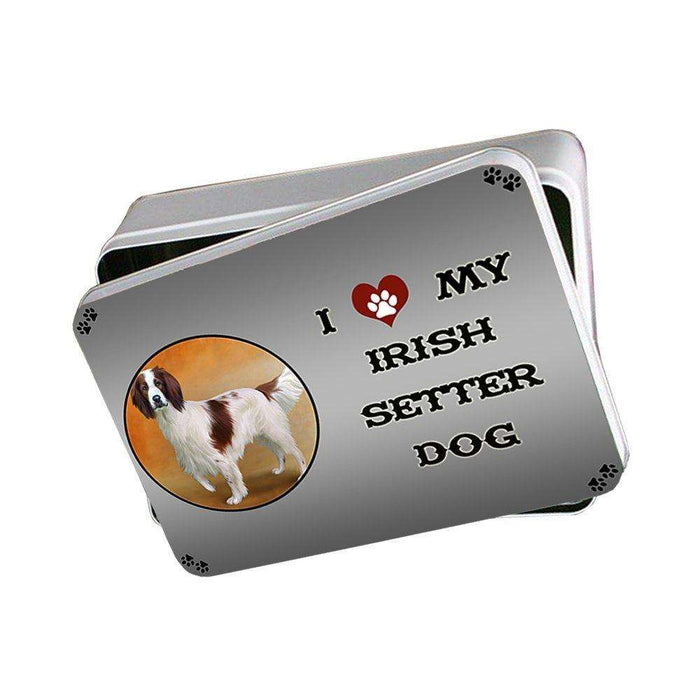 I Love My Irish Setter Dog Photo Storage Tin