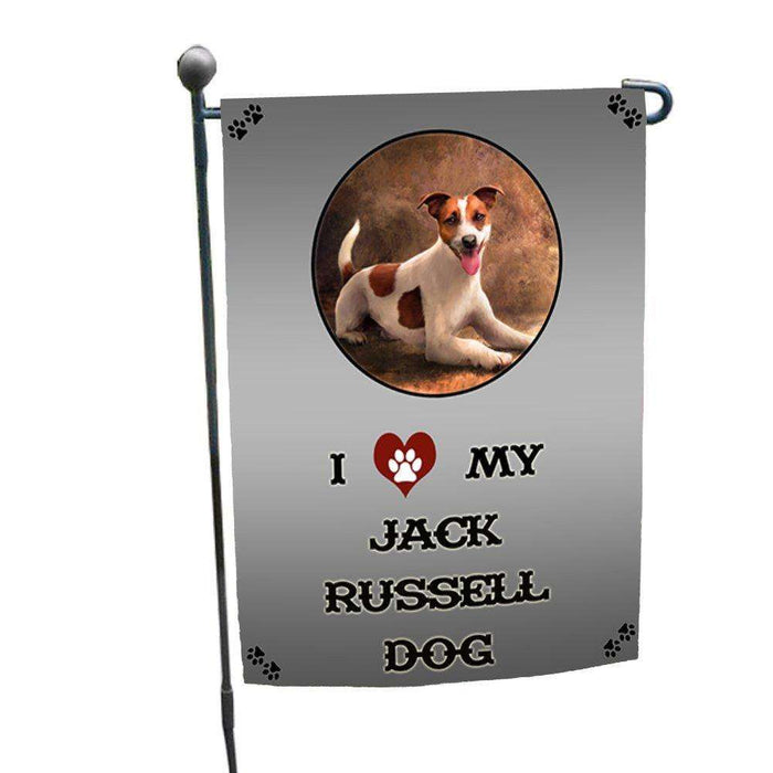 I Love My Jack Russell Dog Garden Flag