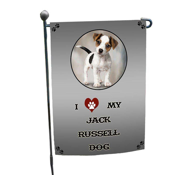 I Love My Jack Russell Dog Garden Flag