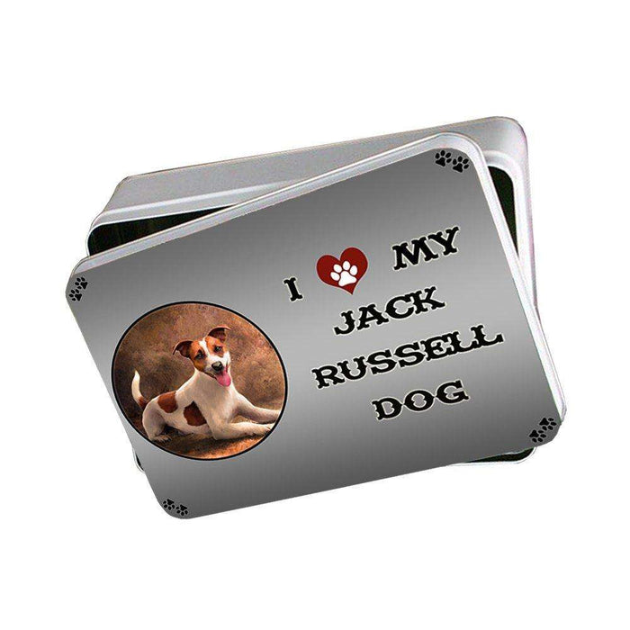 I Love My Jack Russell Dog Photo Storage Tin