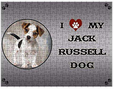 I Love My Jack Russell Dog Puzzle with Photo Tin