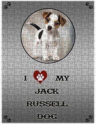 I Love My Jack Russell Dog Puzzle with Photo Tin