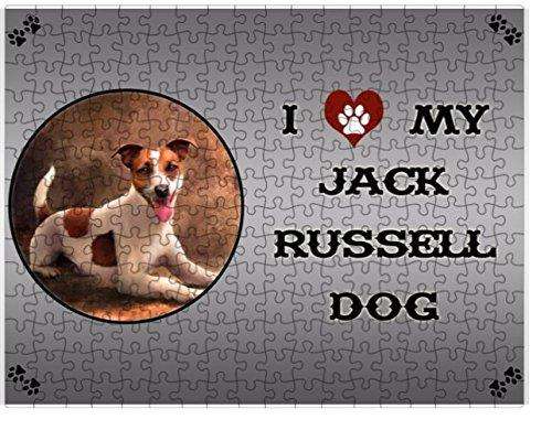 I Love My Jack Russell Dog Puzzle with Photo Tin