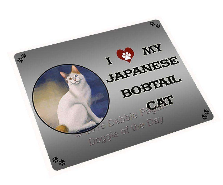 I Love My Japanese Bobtail Cat Large Refrigerator / Dishwasher Magnet